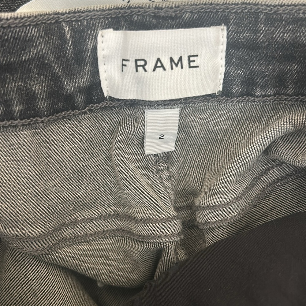 NWT FRAME Denim Le One Flare Dark Wash Jeans in Hughes $238 size 2 (Fits 30-34) - Picture 14 of 15